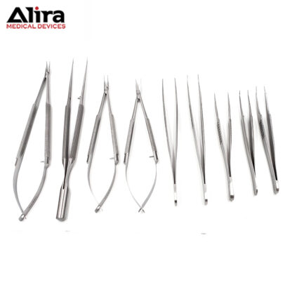 Micro Surgical Instruments Set (Free Box with Silicon Pad)